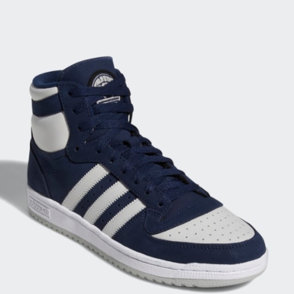 BIG KIDS TOP TENS ADIDAS 6.5Y Navy white and gray. - Picture 5 of 7